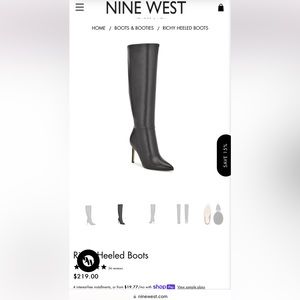 Nine West leather heel boots